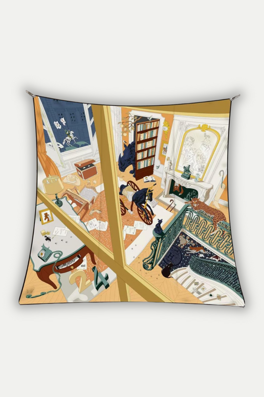 Luxuriöses Seidentuch 90 x 90 cm