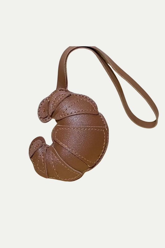 Bag- Charm "Croissant" in cognac