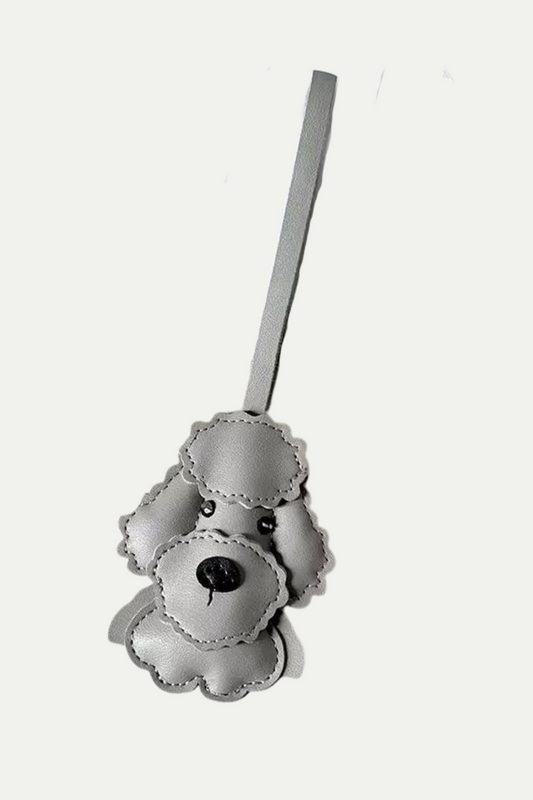 Bag- Charm "Pudel" in hellgrau