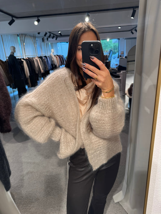 Offener Cardigan in beige