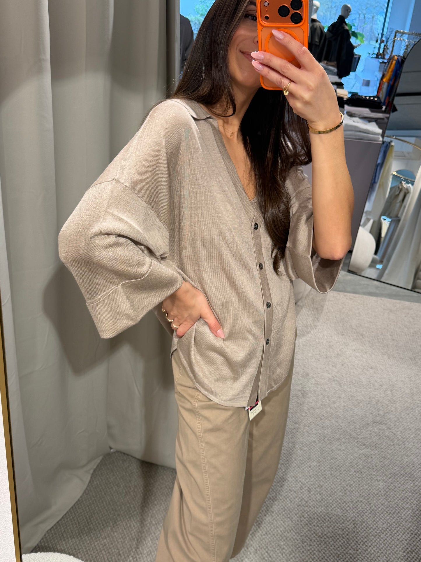 Flona- Leichte Strickjacke aus 100% Seide