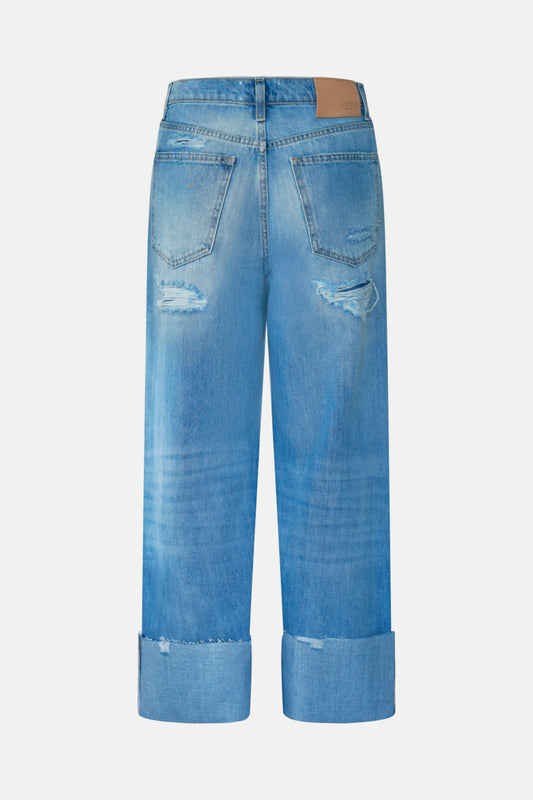 Boyfriend- Jeans mit Aufschlag