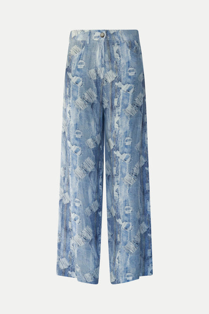 Wide-Leg Hose aus fließender Viskose