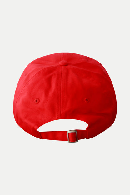 Rot Cap aus Baumwolle mit Stickerei