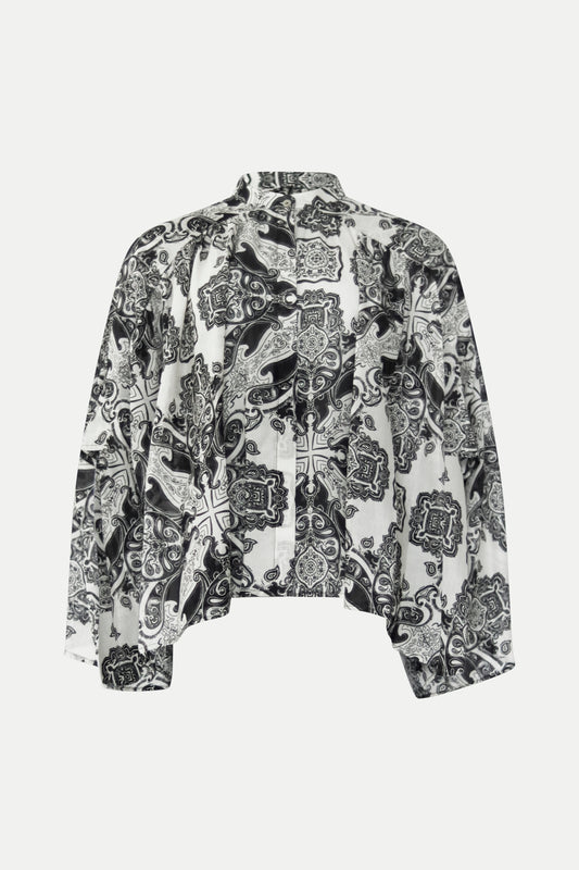 Bluse im Paisley- Print aus Baumwolle