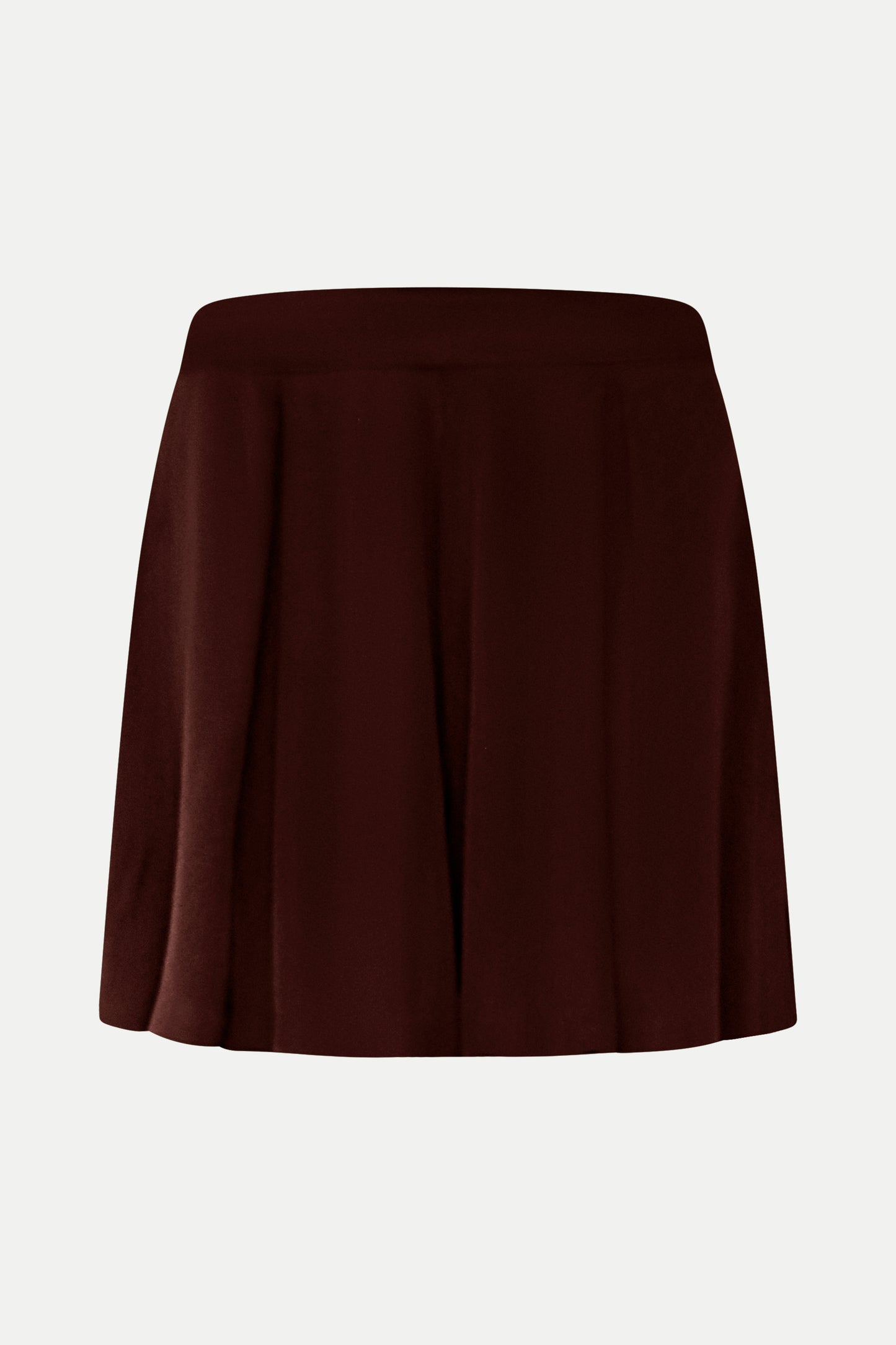 Leichte Viskose-Shorts in Braun