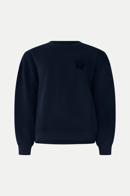 Lässiges Sweatshirt aus Bio- Baumwolle in navy