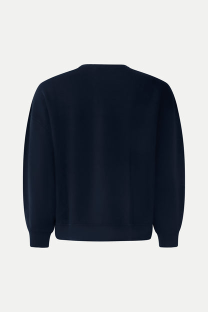 Lässiges Sweatshirt aus Bio- Baumwolle in navy
