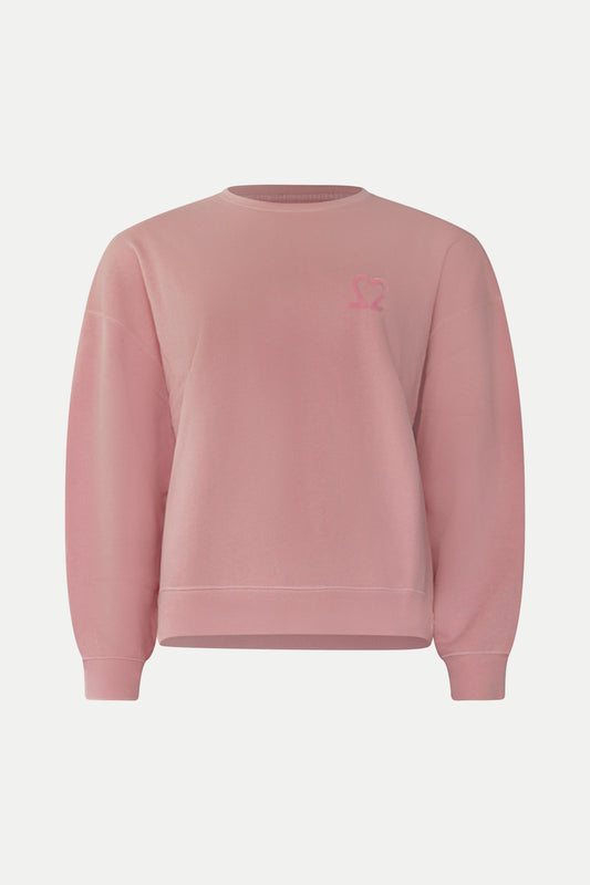 Lässiges Sweatshirt aus Bio- Baumwolle in rose
