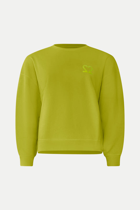 Lässiges Sweatshirt aus Bio- Baumwolle in neon