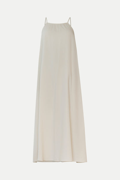 Maxikleid aus Leinen in off- white