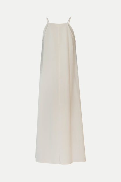 Maxikleid aus Leinen in off- white