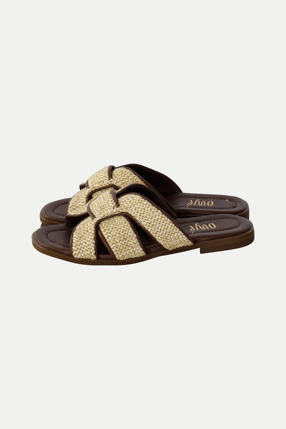 Sandalen aus Leder in dunkelbraun