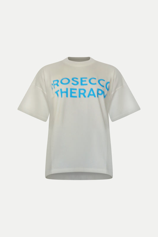 T- Shirt "Prosecco Therapy" in weiß