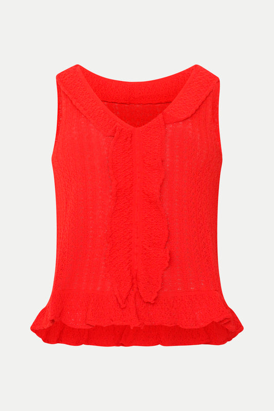 Gestricktes Top in rot