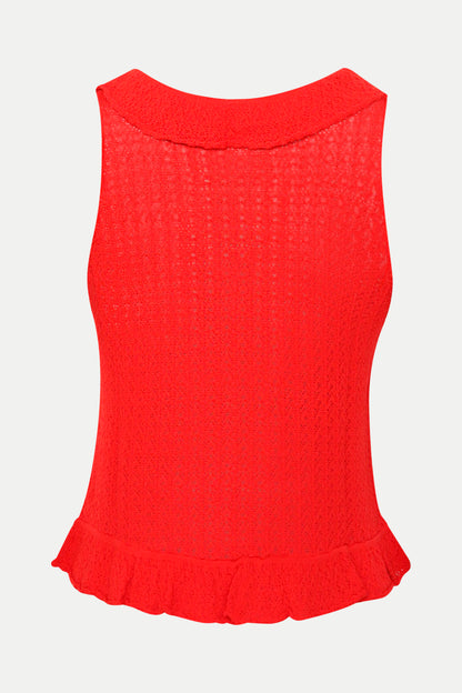 Gestricktes Top in rot