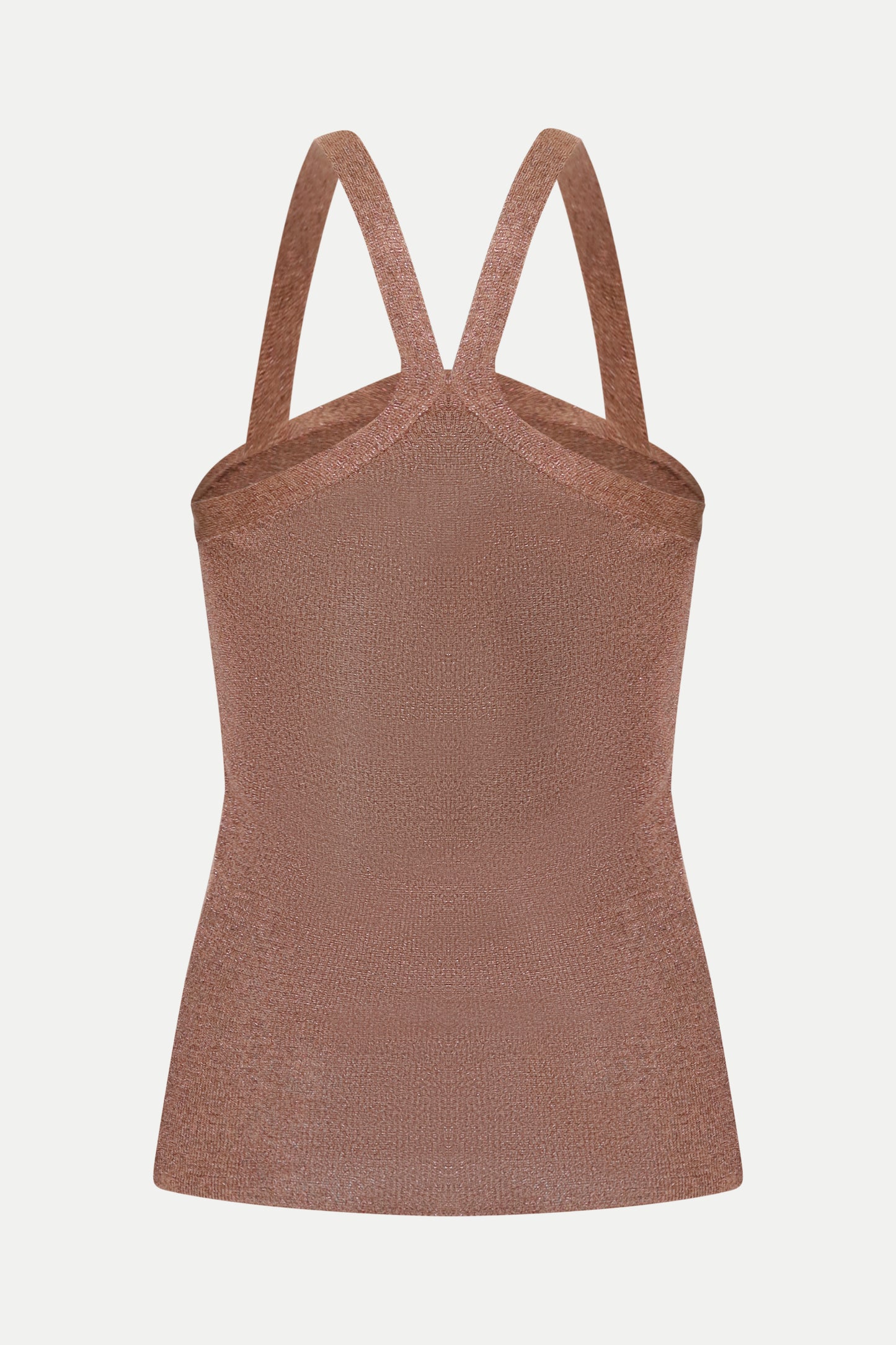 Neckholder Top in dunkelbraun