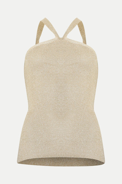 Neckholder Top in gold