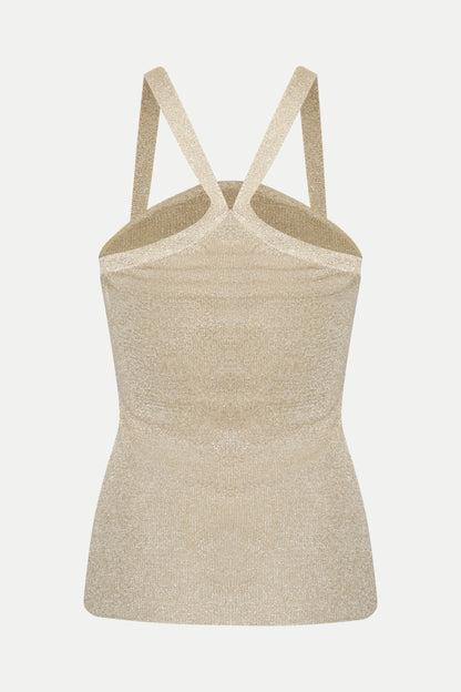Neckholder Top in gold