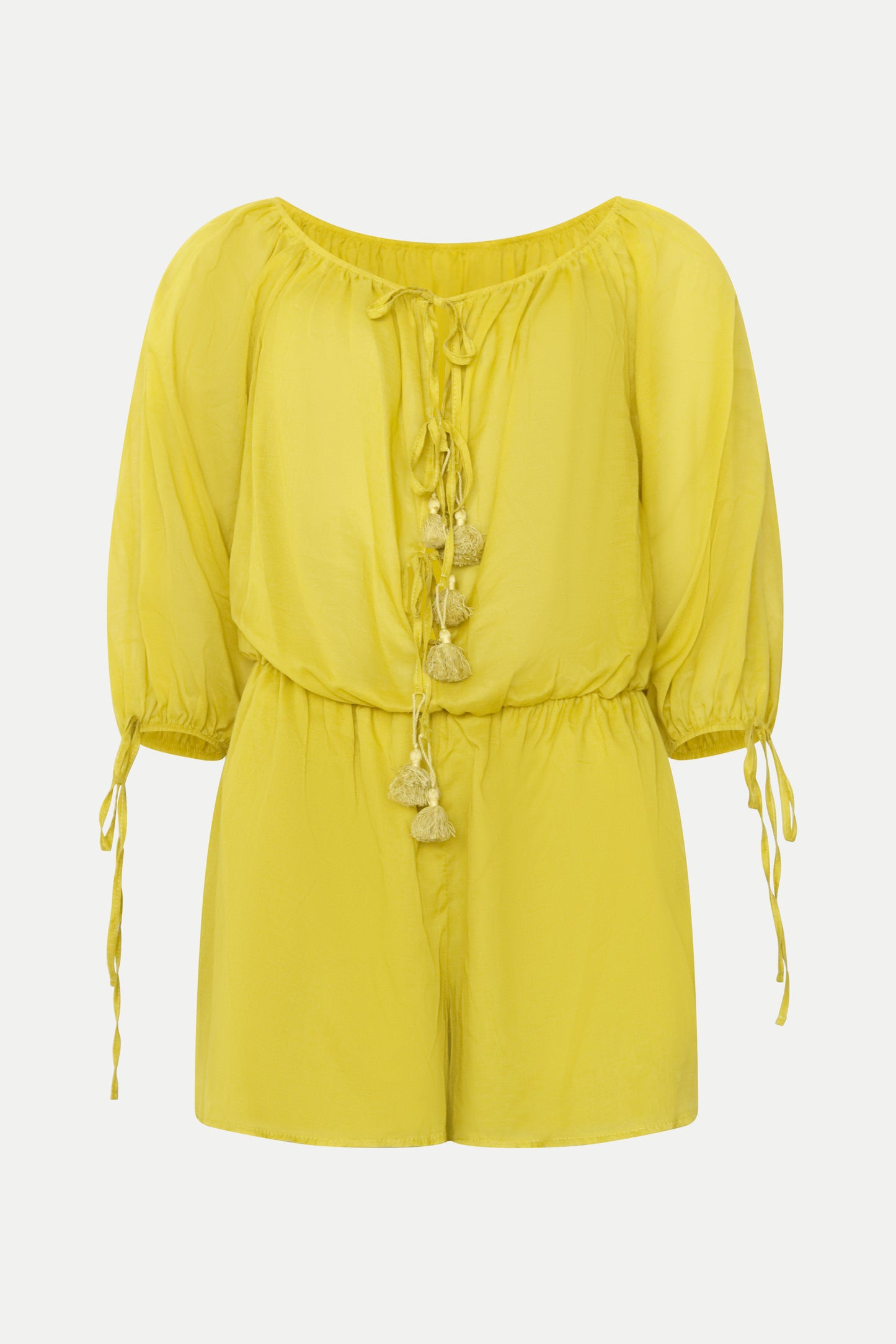 Kurzer Overall in lemon