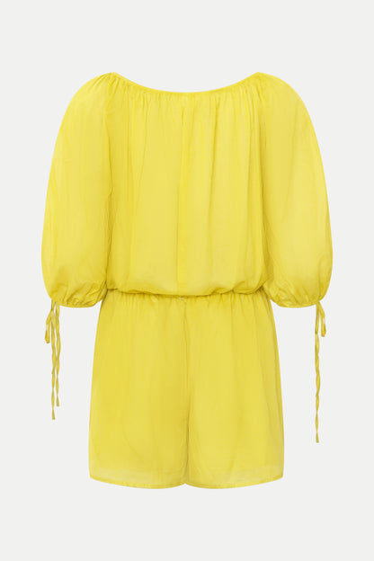 Kurzer Overall in lemon