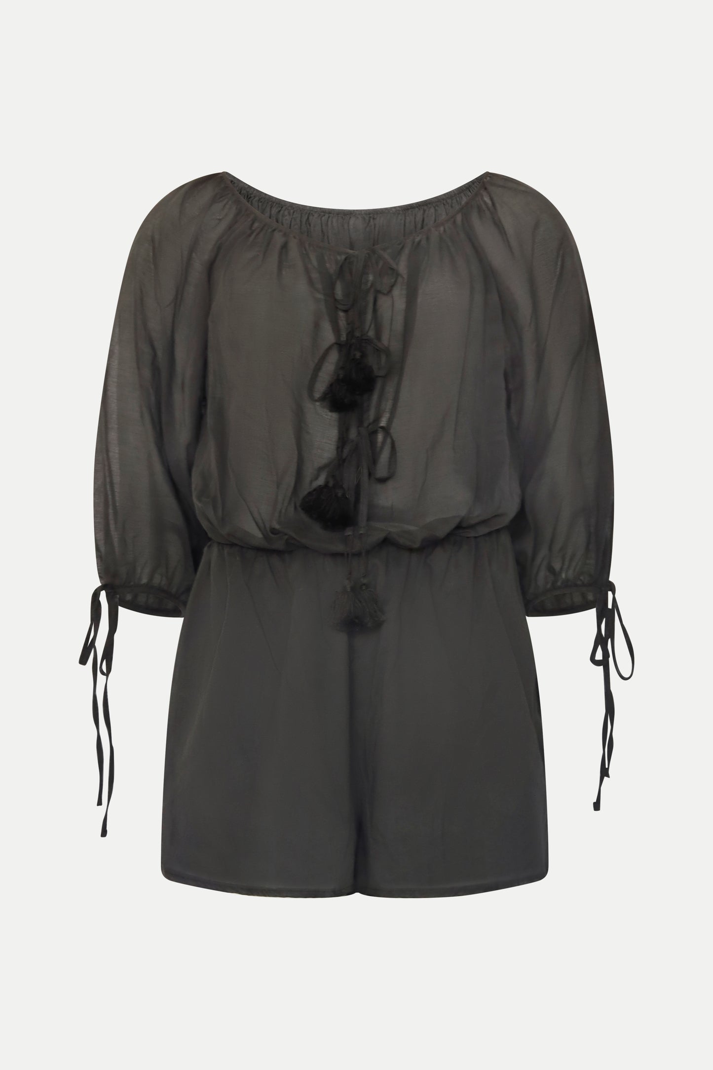 Kurzer Overall in schwarz