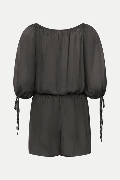 Kurzer Overall in schwarz