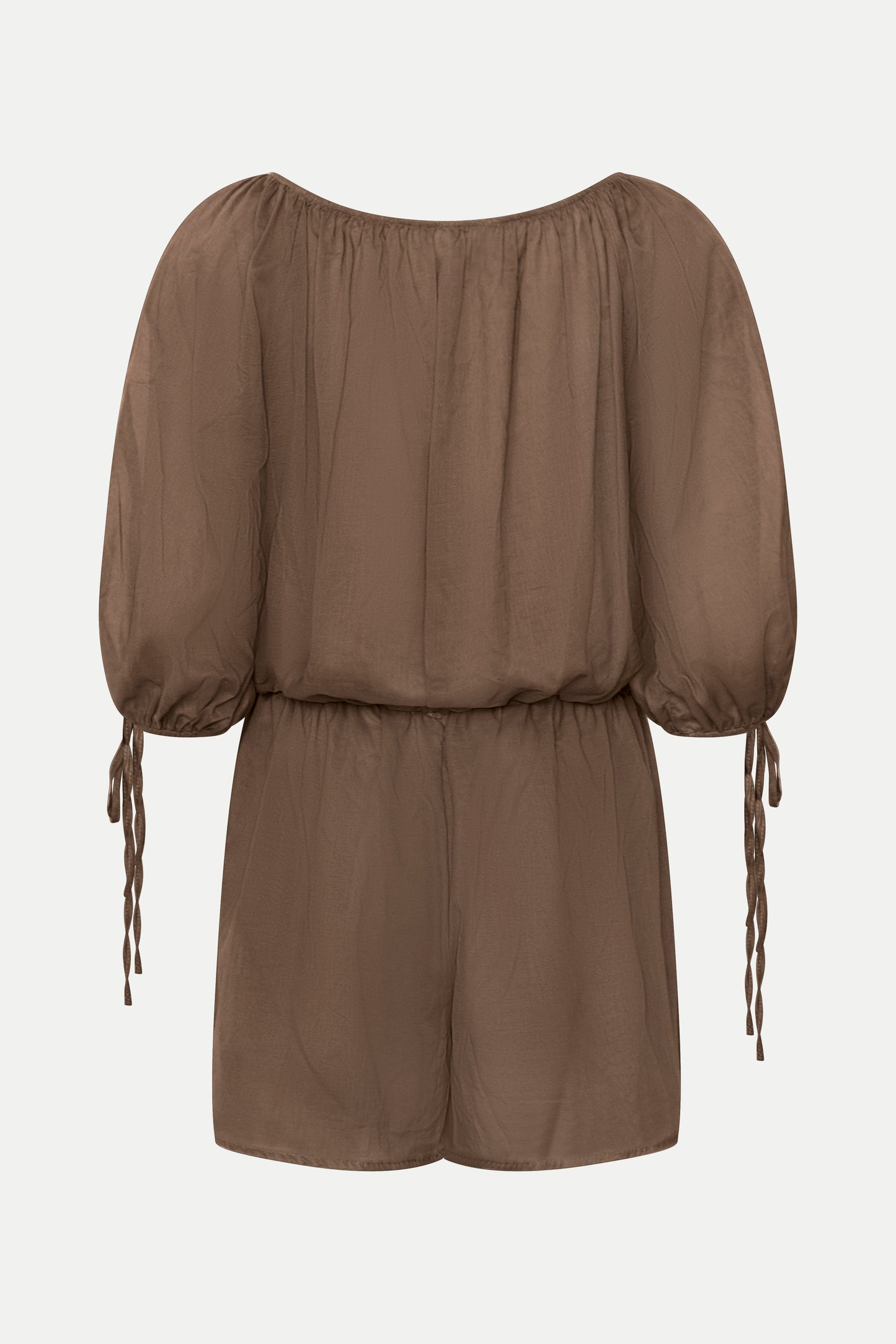 Kurzer Overall in nougat