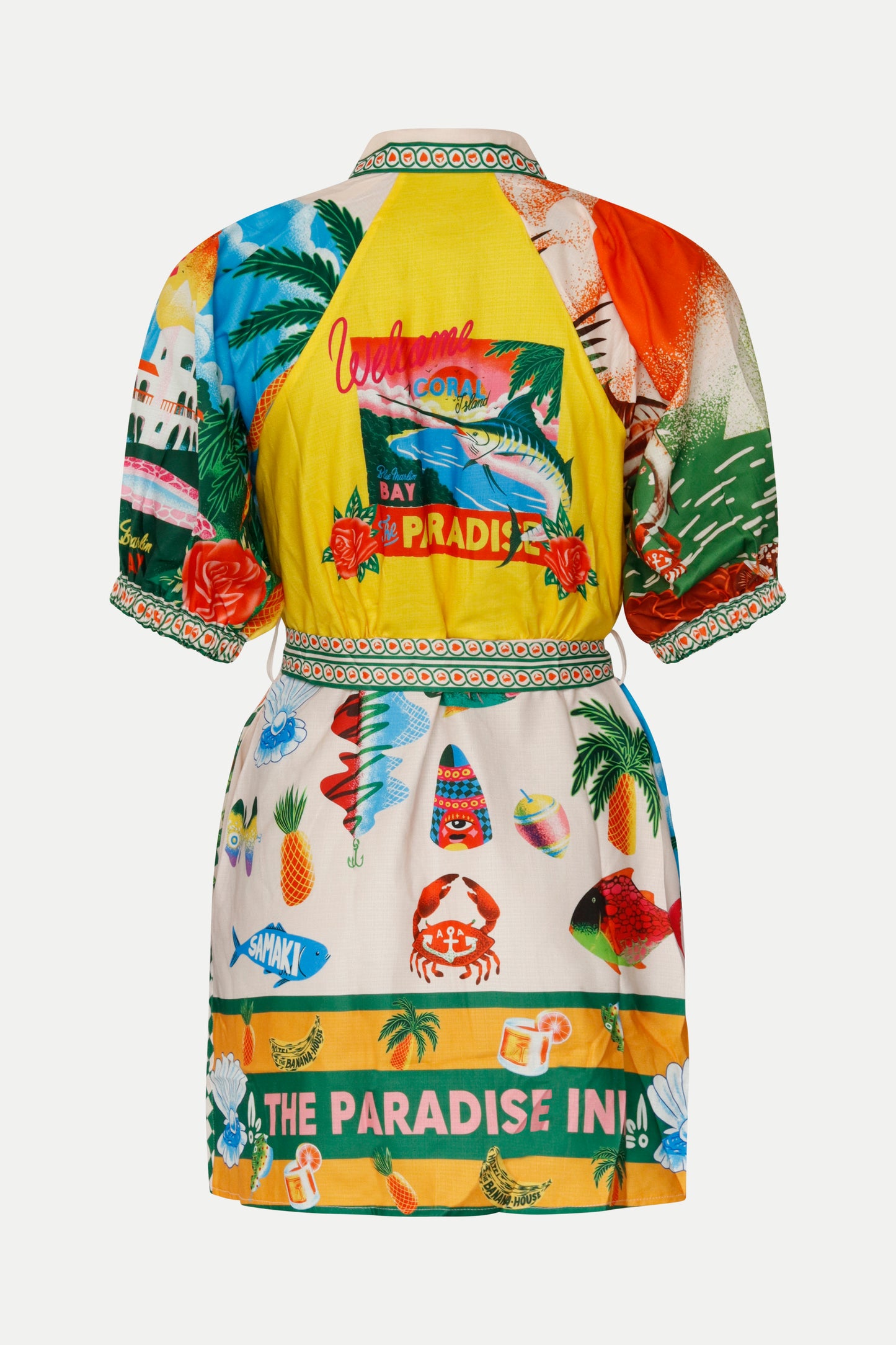 Luftiges Kleid im Capri- Print