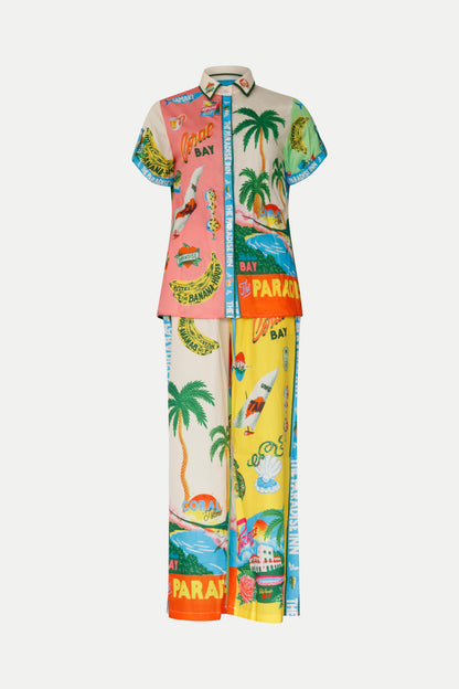 Luftiges Set im Capri- Print