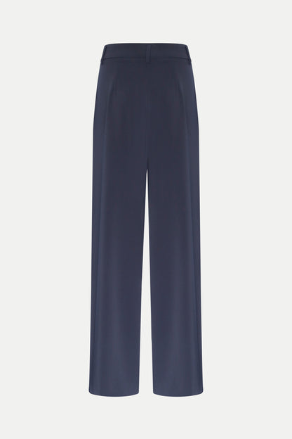 Weit geschnittene Hose in navy (full lenght)