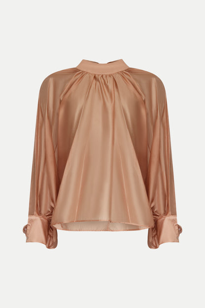 Romantische Bluse in zartem rosé