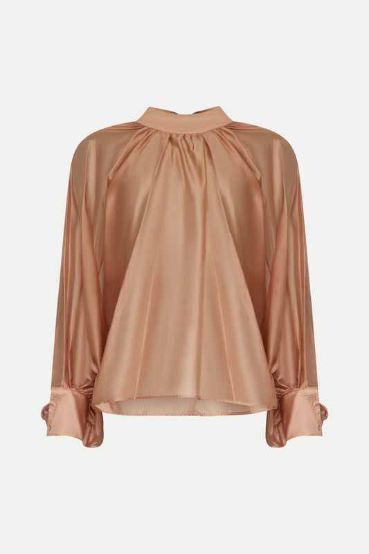 Romantische Bluse in zartem rosé