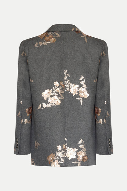 Oversized- Blazer mit Pailletten- Details