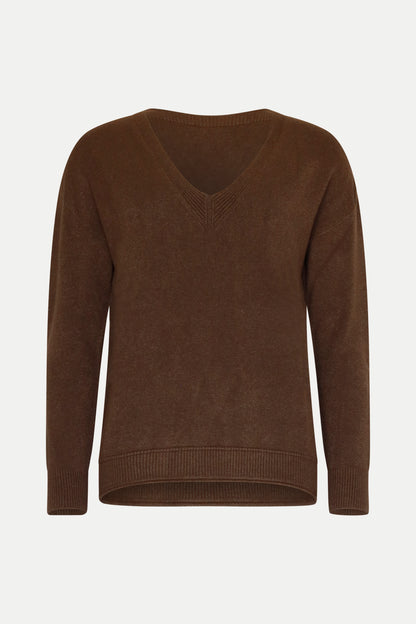 Klassischer V- Ausschnitt Pullover