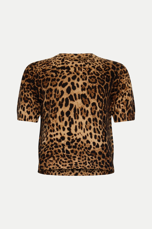 Kurzärmliger Pullover aus reiner Wolle