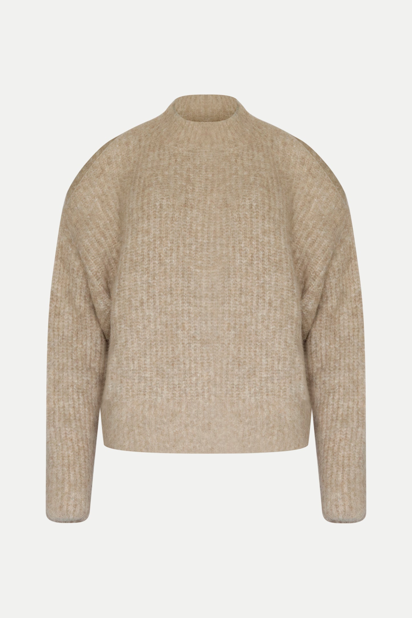 Kuscheliger Pullover mit Cut- Outs in beige