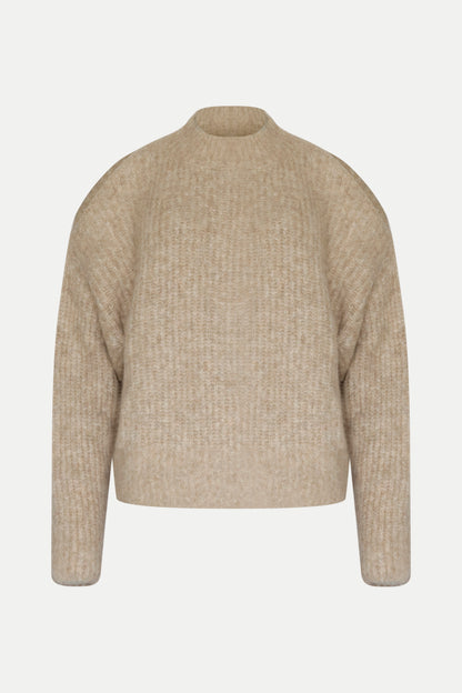 Kuscheliger Pullover mit Cut- Outs in beige