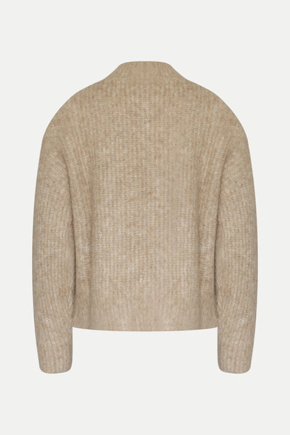 Kuscheliger Pullover mit Cut- Outs in beige
