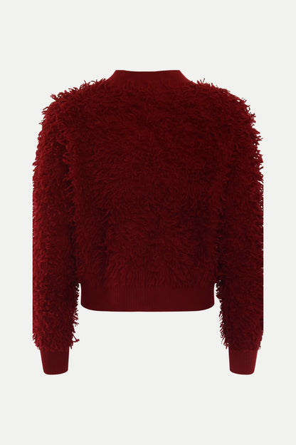 Cardigan aus 100% Kaschmir in bordeaux