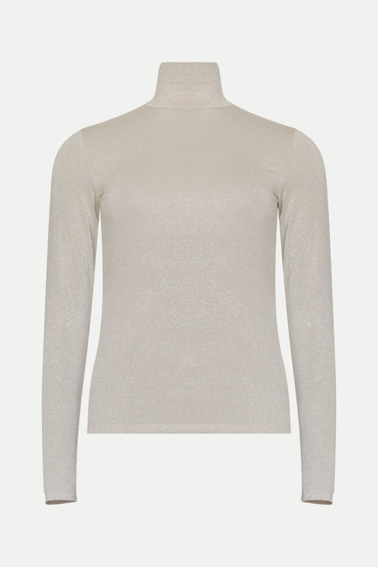Leichtes Rollkragen- Shirt mit Lurex- Fäden