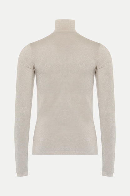 Leichtes Rollkragen- Shirt mit Lurex- Fäden