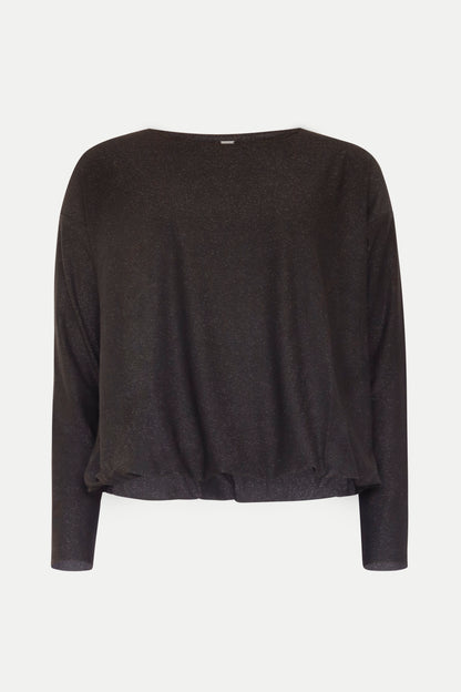Lässiges Langarmshirt mit Lurex- Fäden