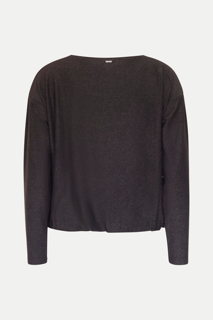 Lässiges Langarmshirt mit Lurex- Fäden