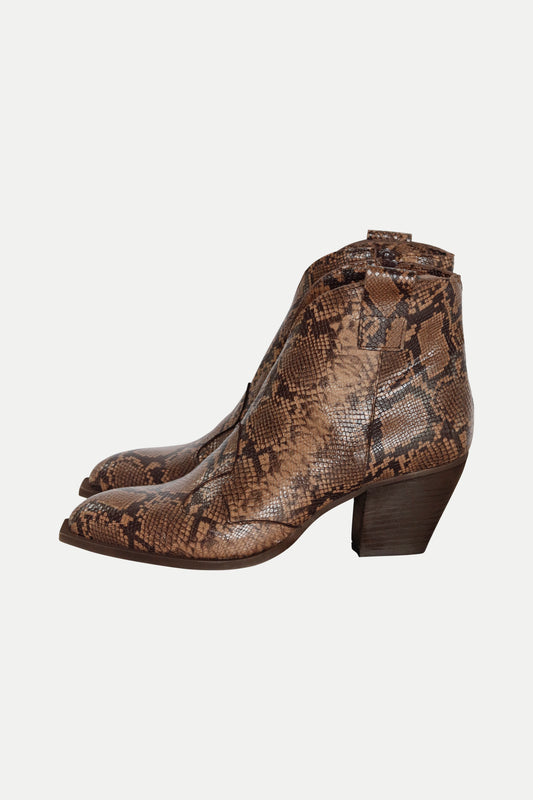 Cowboy- Boots in Schlagenleder- Optik