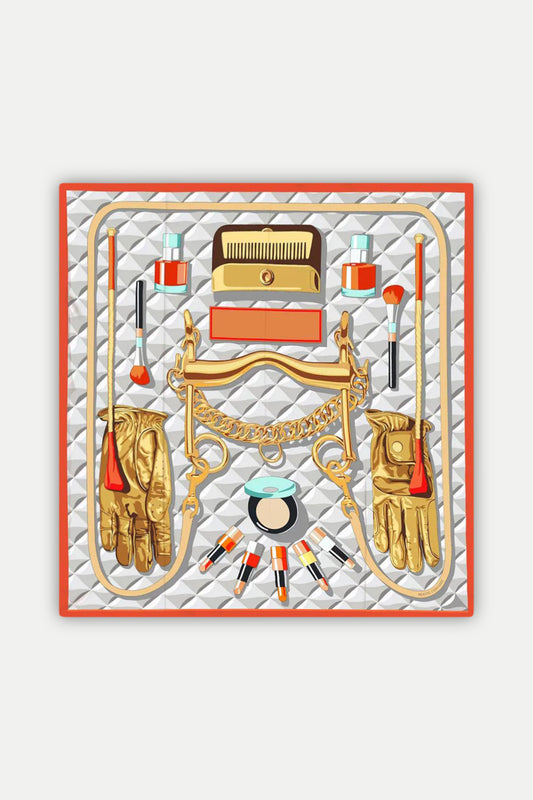 Luxuriöses Seidentuch 90 x 90 cm