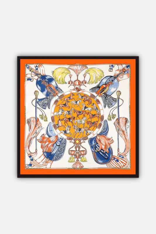 Luxuriöses Seidentuch 130 x 130 cm