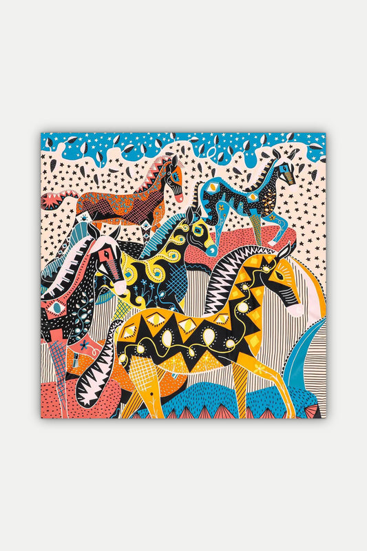 Luxuriöses Seidentuch 130 x 130 cm