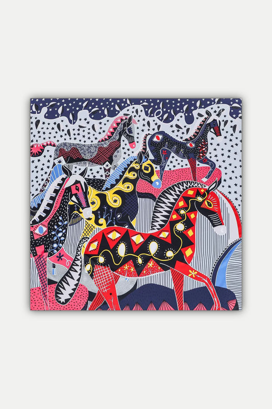 Luxuriöses Seidentuch 130 x 130 cm