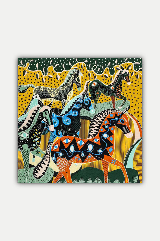 Luxuriöses Seidentuch 130 x 130 cm